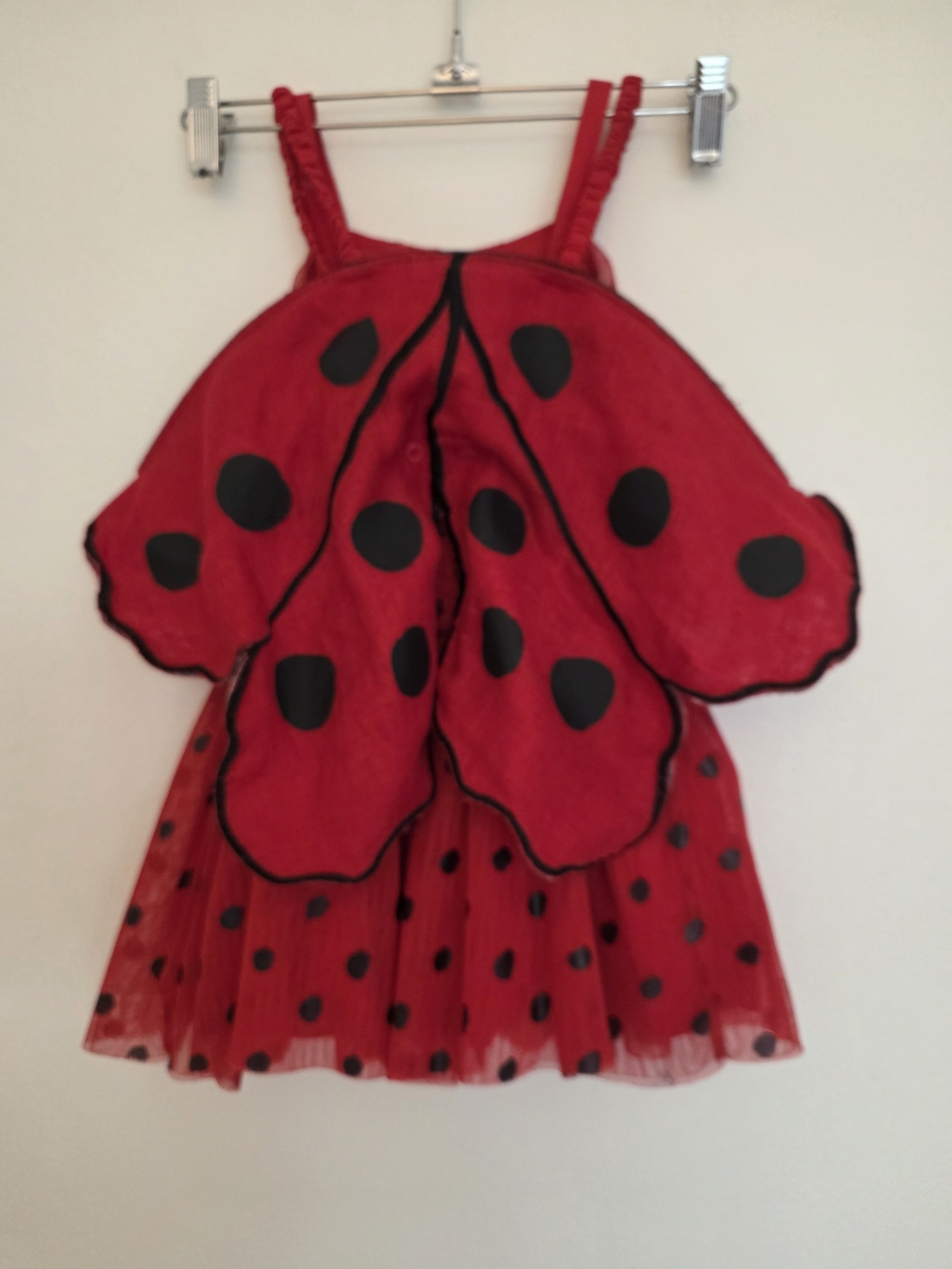 Stella McCartney Kids Red Ladybug Polka Dot Wings Tutu Dress Play Costume Size 5